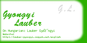gyongyi lauber business card